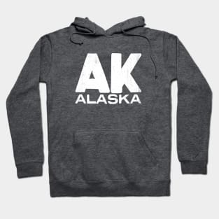 AK Alaska State Vintage Typography Hoodie